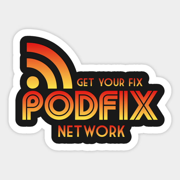 Podfix Logo Orange/Yellow Sticker by PodFix